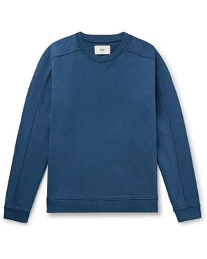 Folk Prism Garment-Dyed Cotton-Jersey Sweatshirt - Blue