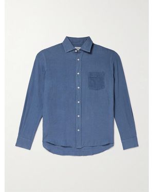 Hartford Paul Pat Linen Shirt - Blue