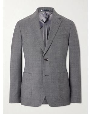 MR P. Wool-hopsack Suit Jacket - Grey