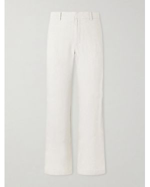 Barena Delfo Lisca Straight-leg Herringbone Suit Trousers - White