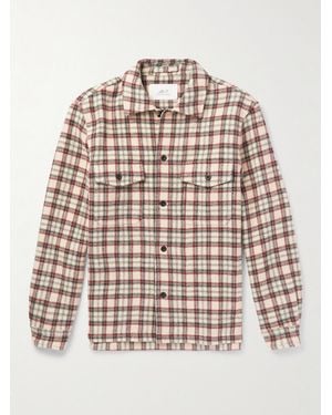 MR P. Checked Virgin Wool Shirt - Natural