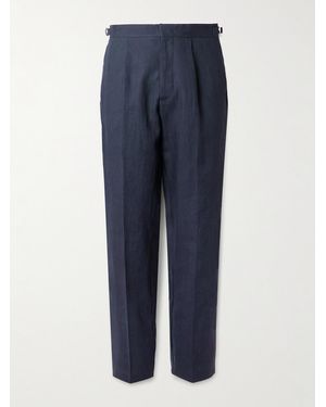 Orlebar Brown Carsyn Tapered Linen Trousers - Blue