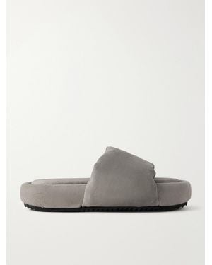 Rick Owens Chancla Padded Denim Sandals - Gray