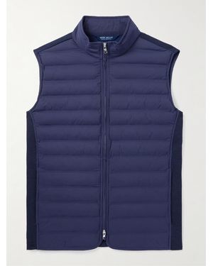 Peter Millar Winsome Hybrid Steppweste aus wattiertem Stretch-Nylon und Jersey - Blau