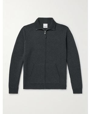 Allude Wool And Cashmere-Blend Zip-Up Cardigan - Blue