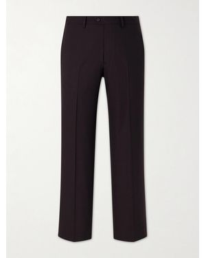 Kaptain Sunshine Straight-leg Wool-poplin Trousers - Blue