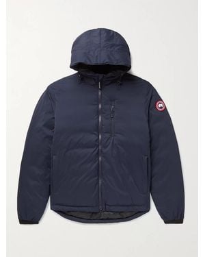 Canada Goose Lodge Slim-Fit Nylon-Ripstop Hooded Down Jacket - Blue