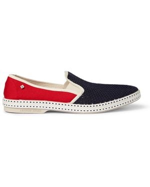 Rivieras Cotton-Mesh And Canvas Espadrilles - Red