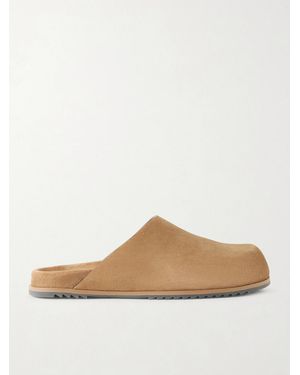 Rick Owens Granola Suede Mules - White