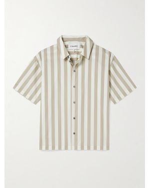 FRAME Striped Cotton-Poplin Shirt - Natural
