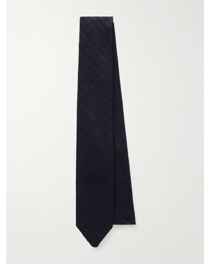 mfpen 6 cm Silk-Herringbone Tie - Blau