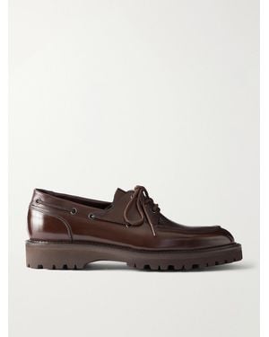 John Lobb Tide Leather Boat Shoes - Brown