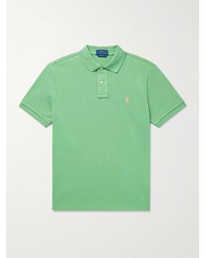 Polo Ralph Lauren Logo-Embroidered Cotton-Piqué Polo Shirt - Green