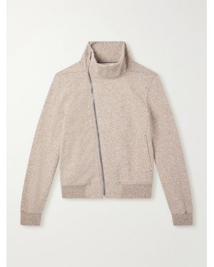 Rick Owens Bauhaus Wool And Cotton-Blend Zip-Up Jumper - Natural