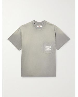 CHERRY LA Logo-print Cotton-jersey T-shirt - Grey