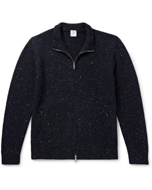 Eleventy Wool-Blend Zip-Up Cardigan - Blue