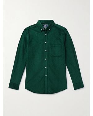 Portuguese Flannel Lobo Button-down Collar Cotton-corduroy Shirt - Green