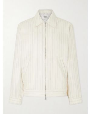 Frescobol Carioca Tomas Striped Linen And Cotton-Blend Blouson Jacket - Natural