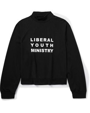 Liberal Youth Ministry Printed Cotton-Jersey Turtleneck Sweatshirt - Black