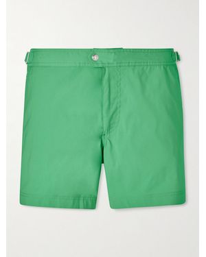 Tom Ford Straight-Leg Mid-Length Swim Shorts - Green