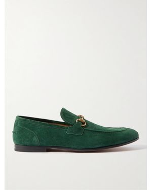 Green suede gucci loafers deals