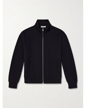 Givenchy Cotton-Blend Zip-Up Sweatshirt - Blue