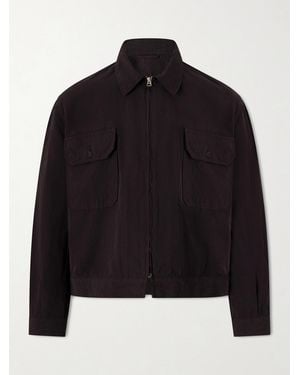 Kaptain Sunshine Cotton and Linen-Blend Jacket - Schwarz