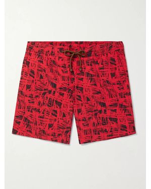 Thorsun Charvet Mid-length Printed Swim Shorts - Red