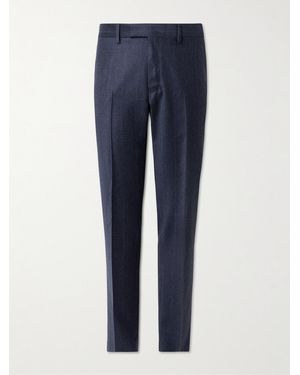 MR P. Straight-Leg Pinstriped Wool-Flannel Suit Trousers - Blue