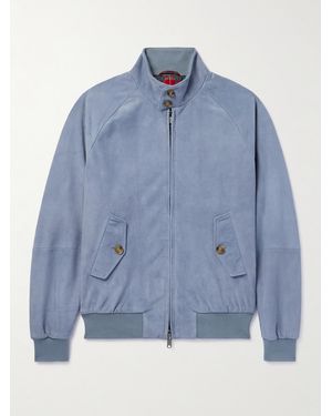 Baracuta G9 Suede Harrington Jacket - Blue