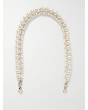 Simone Rocha Tone Faux Pearl Bag Strap - White