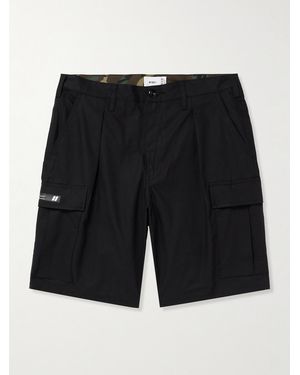 WTAPS Wide-Leg Cotton-Ripstop Cargo Shorts - Black