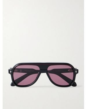 Jacques Marie Mage Rocky Mountain Featherbed Teewinot Aviator-Style Acetate Sunglasses - Black
