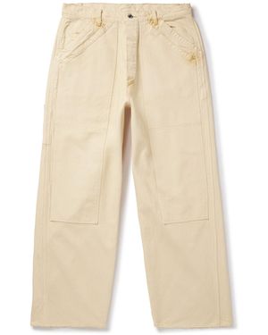 A.PRESSE Vintage Double-Knee Wide-Leg Jeans - Natural
