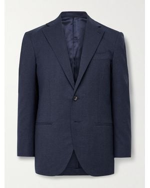J. Mueser Waverly Slim-fit Wool-fresco Suit Jacket - Blue