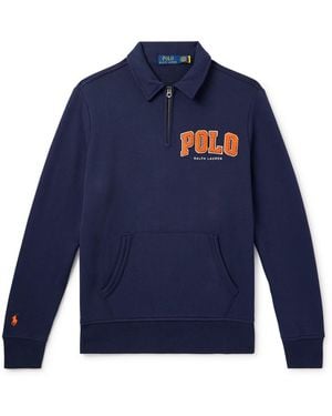 Polo Ralph Lauren Prl Run Club Half Zip Sweatshirt in Blue