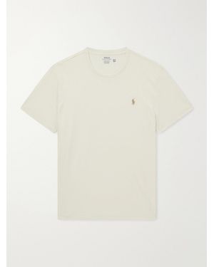 Polo Ralph Lauren Logo-Embroidered Cotton-Jersey T-Shirt - White