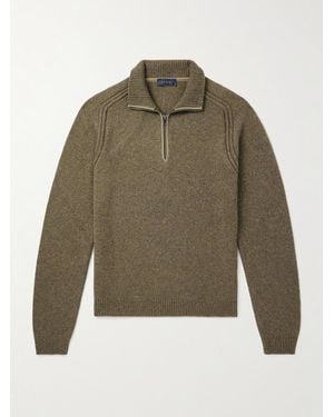 Sease Cashmere Half-Zip Sweater - Green