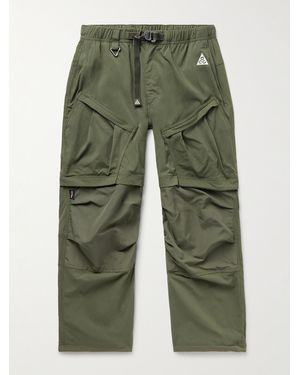 Nike Acg Smith Summit Straight-leg Convertible Stretch Cordura® Nylon-ripstop Cargo Trousers - Green