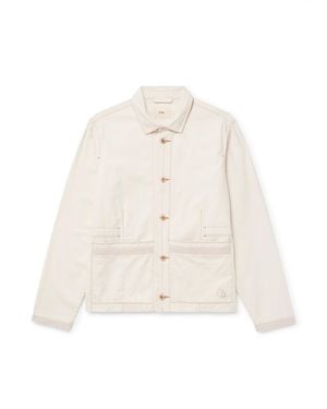 Folk Anniversary Cotton-Twill Jacket - White