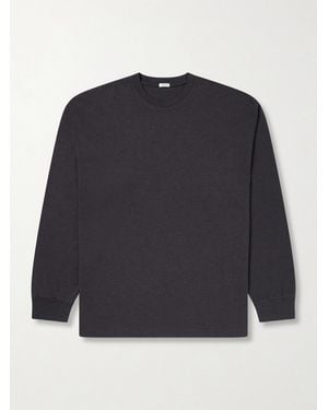 A.PRESSE Cotton And Cashmere-Blend T-Shirt - Blue
