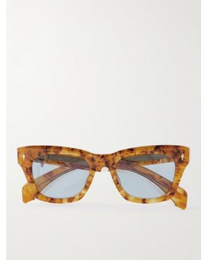 Jacques Marie Mage Dealan Vintage Square-Frame Acetate Sunglasses - Brown
