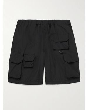 FRIZMWORKS Nyco Straight-leg Nylon And Cotton-blend Cargo Shorts - Black