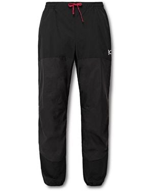 District Vision Zanzie Tapered Logo-print Recycled-shell Track Pants - Black