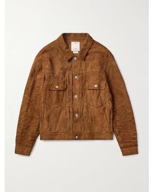 Visvim Jacke aus Veloursleder - Braun
