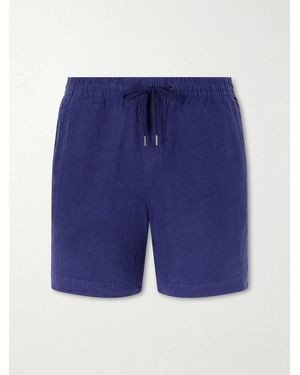 Polo Ralph Lauren Straight-Leg Linen Shorts - Blue