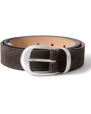 MR P. 3cm Suede Belt - Brown