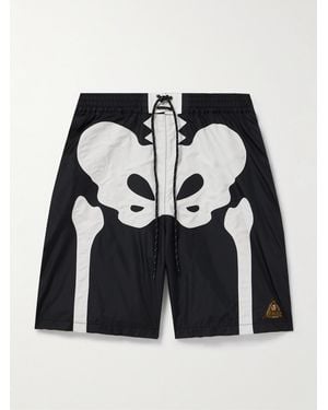 Kapital Straight-Leg Long-Length Panelled Swim Shorts - Black