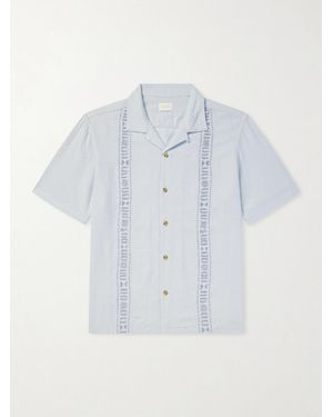 Aimé Leon Dore Embroidered Linen-Blend Shirt - White