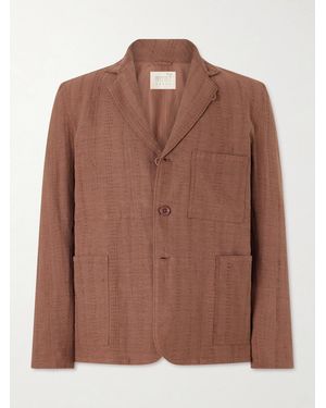 Kardo Somesh Cotton-Jacquard Suit Jacket - Braun